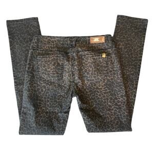EUC Divine Rights of Denim Leopard High Rise Skinny Pants Brown Women's Size 27